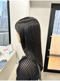 ニュアンスカラー暗めカラーアッシュブラック艶髪美髪横浜横浜駅