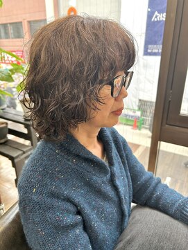 ギフト ヘアー サロン(gift hair salon) ウルフパーマ×ベージュブラウンカラー
