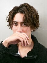 センターパート波巻きパーマスパイラルパーマツイストスパイラル