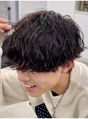 緩めツイストスパイラルパーマシャドウパーマ波巻きパーマ