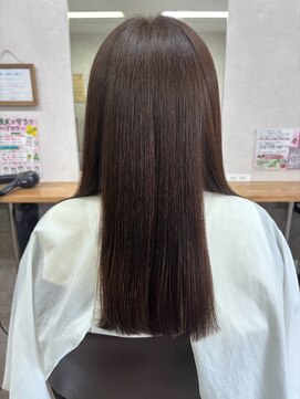 シルエットヘアメイク(silhouette hair make) 【お客様施術】縮毛矯正で艶髪ストレート