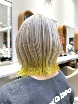 ピークアブー アヴェダ ギンザシックス(PEEK-A-BOO AVEDA GINZASIX) ☆エンドカラー/裾カラー/イエロー/ケアブリーチ