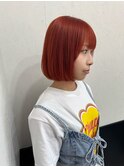 オレンジ×ボブ×ショート/10代/20代/30代/40代