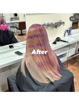 アボックス(abox) ミルクティーベージュ ボーダーカラー 暖色残留