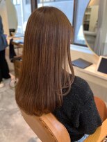 カノエ 福岡香椎店(canoe)&nbsp;オレンジベージュ レイヤーカット 顔周りカット 暖色カラー 20代