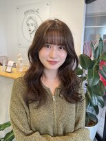 エンリッチヘア(enrich hair)&nbsp;ブリーチなし/オリーブベージュ/ウェーブスタイル