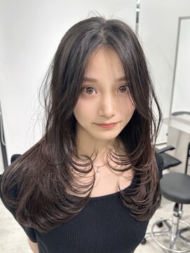 エース 梅田店(ace) ミディアムレイヤー/大阪/梅田/茶屋町/前髪なし/韓国/艶髪