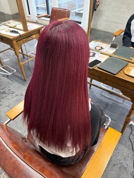 セットアップ 倉敷美和店(SET-UP) ダブルカラー×カシスレッド(小顔)