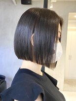 エリマバイフィフス 調布(elima by fifth)&nbsp;調布白髪染めレイヤーボブショートヘアベージュアッシュブラウン