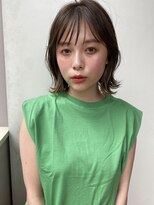 ガーデントウキョウ(GARDEN Tokyo)&nbsp;外ハネ/ボブ/シースルーバング/オリーブグレー/インナーカラー//