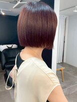 ミュラ(mulah)&nbsp;ピンクブラウン暖色カラー＊ぱつっとボブ透明感カラー/明大前