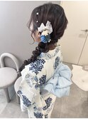 浴衣着付け+サイドあみおろし