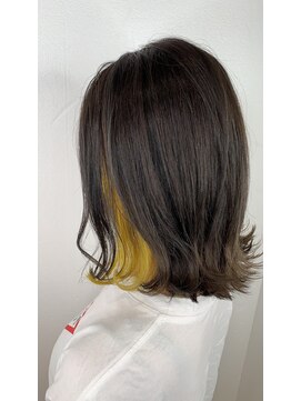 リー 京橋(Lee) 【lee 京橋】大人モードボブ×インナーイエローカラー