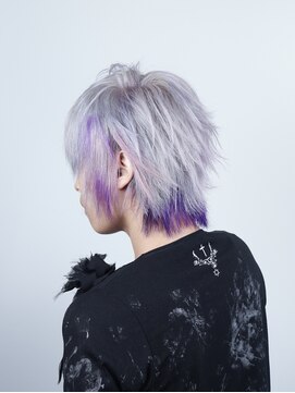 クリップ ジョイント ゴッド(CLIP JOINT GOD) ホワイト＆パープルメッシュカラー