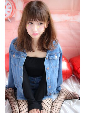 マーリャヘアー(mallia hair) くびれ外ハネセミロングスタイル