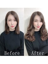 あるじゃんすー 仙台店&nbsp;ラベンダーブラウン#シールエクステ#大人ダークカラー#卵型#仙台