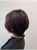 【大人ショート】バーガンディアッシュ