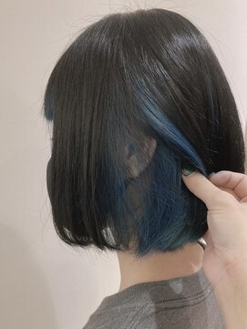 ネオヘアー 曳舟店(NEO Hair) ブルーブラック×インナーブルー曳舟ダブルカラーインナーカラー