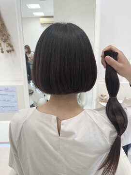 ドロップ ミニボブ×ヘアドネーション