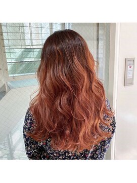 オフ(OFF) 暖色系バレイヤージュ風カラー☆