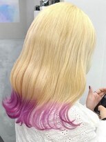 ウィコ 新宿(WICO)&nbsp;ブロンドパープル裾カラー[ケアブリーチ/ペールベージュ/新宿駅]