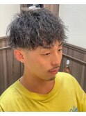 ツーブロック／パーマ<理容室>[メンズ/シェービング/床屋/上野]