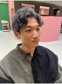 【メンズシルバーアッシュ】ブリーチありWカラー/more岡崎店大山
