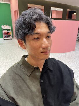 モア 岡崎(more) 【メンズシルバーアッシュ】ブリーチありWカラー/more岡崎店大山