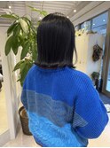 暗髪シアーブラック ブルージュ#透明感カラー/髪質改善