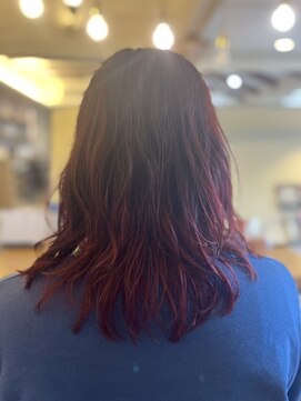 ヴァンファミリー アピタ福井飯塚店(Vanfamily) すそカラー　チェリーブラウン