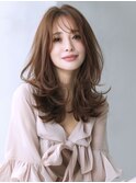 ☆ホワイトグレージュミニウルフデジタルパーマチェリーブラウン