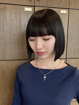 ポイントファイブバイソレイユ 小松店.5 by SOLEIL) ショートヘイリーボブツヤツヤ髪質改善縮毛矯正