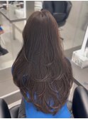 ロングヘアー　アッシュグレージュ　髪質改善 赤坂見附