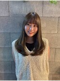 大人可愛い巻き髪スタイル/2wayシースルーバング/髪質改善カラー
