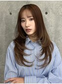 ◎チャコール/オリーブグレー/レイヤーカット小顔顔周り銀座1