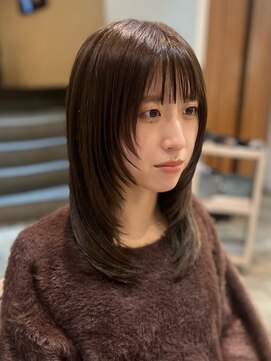 【ERI】小顔レイヤーカットTOKIOツヤ感ショコラブラウンカラー