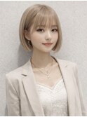 顎ラインぱつっとボブ