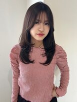 アンニュ(annuy)&nbsp;顔周りカット ワンホンレイヤー 韓国風レイヤー ダークブラウン
