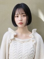 キイ 勝どき(K.e.y)&nbsp;シースルーバング×切りっぱなしミニボブ