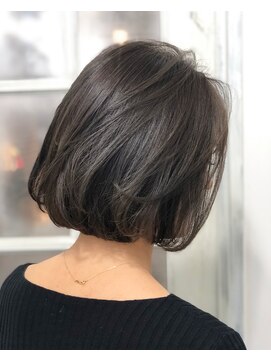 アリュウル 表参道(ALLURE) 切りっぱなしボブ ×グレージュカラーハイライト Allure千葉英樹