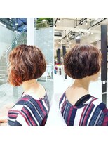 レンジシ オモテサンドウ(RENJISHI omotesando)&nbsp;アシンメトリーのウェーブパーマボブ！＜本橋寛道＞