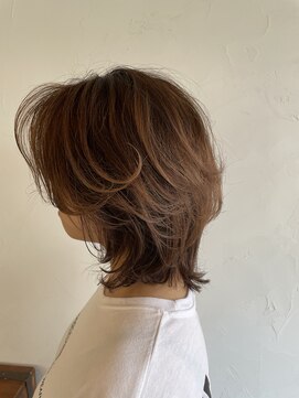 リビングヘアルーム(LIVING HAIR ROOM) 大人のミディアムウルフスタイル×ラベンダーアッシュ
