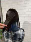 インナーカラー/ディープブルー/ケアブリーチ/