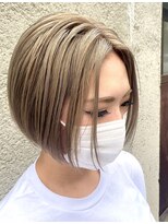 リンク ヘアスペース(Link hair space)&nbsp;【Link】[お客様スタイル175]＃Ｗカラー#ボブ♯ブリーチ