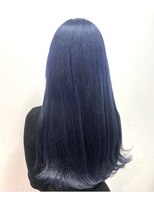 ファイブバイジエクト 堀江(FIVE by The Ect)&nbsp;ネイビーブルー×韓国風ヘア×ブルーブラック☆