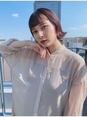 20代30代大人可愛い外ハネ/ミニボブ/前髪カット