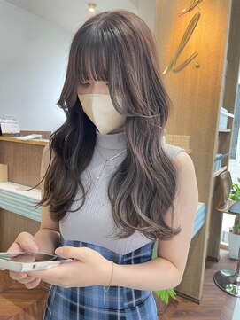 ビューエヒメ(VIEW EHIME) 韓国×顔まわりカット×レイヤーカット×グレージュ