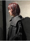 赤髪ハイライト