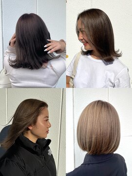 美容室フルール 透明感抜群♪20代30代ダブルカラーブリーチグレージュアッシュ