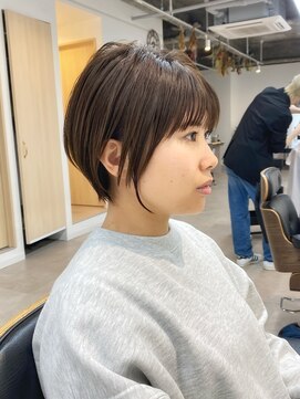 トト 船橋店(toto.) ピンクブラウン切りっぱなしボブ美髪くびれレイヤー小顔[西船橋]